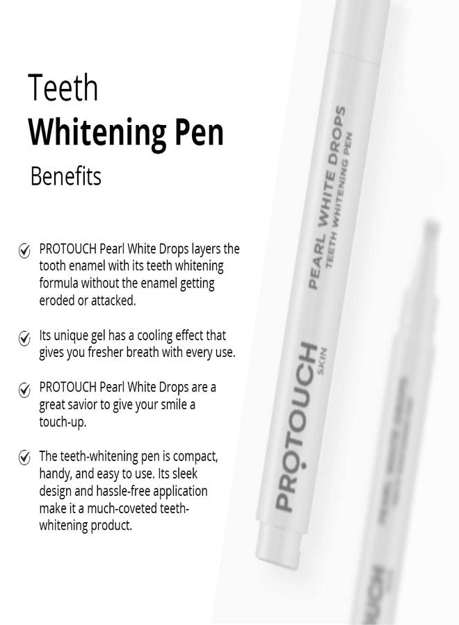 PROTOUCH Pearl White Drops | Teeth Whitening Pen Gel | Whiter Teeth & Fresher Breath for a Brighter Smile on-the-go | Enamel Safe| For Men & Women (Pack of 2) - Image 3